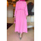 Sare Fashion Vest Detailed Tie Dress Pink
