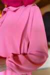 Sare Fashion Vest Detailed Tie Dress Pink