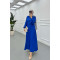 Sare Fashion Tied Dress with Vest Detail, Saxe Blue