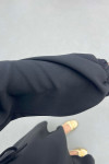 Sare Fashion Vest Detailed Tie Dress Black
