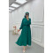Sare Fashion Vest Detailed Tie Dress Green