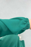 Sare Fashion Vest Detailed Tie Dress Green