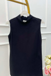 Sare Fashion High Collar Sleeveless Underwear Black