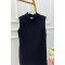 Sare Fashion High Collar Sleeveless Underwear Black