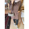Sare Fashion Chain Detailed Suede Jacket Brown