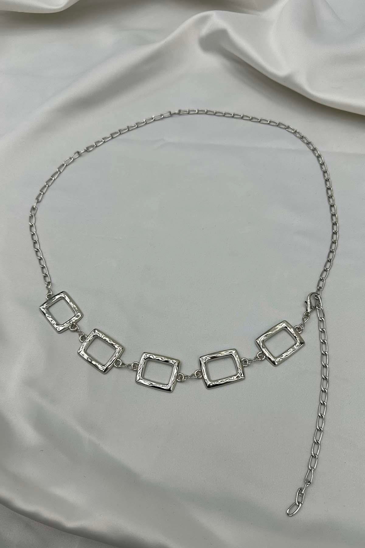 Sare Fashion Chain Belt Silver