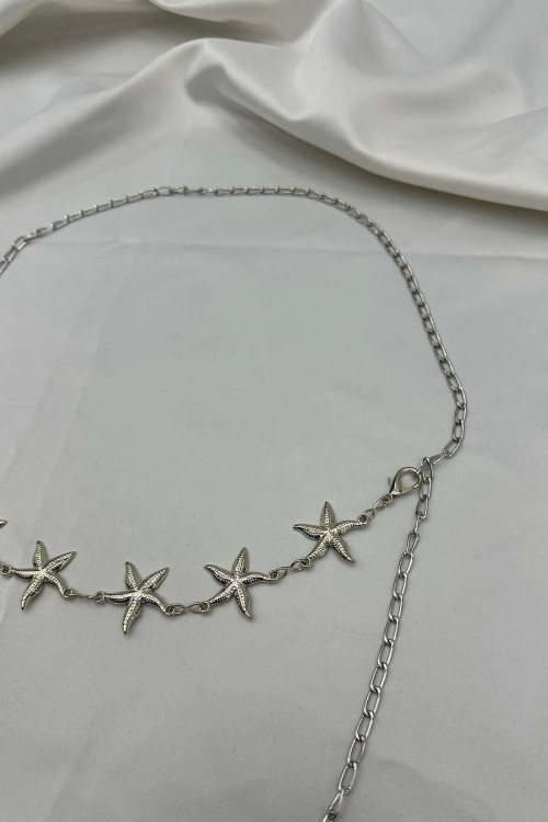 Sare Fashion Chain Belt Silver