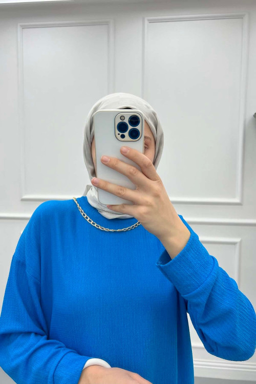 Chain Blouse Blue