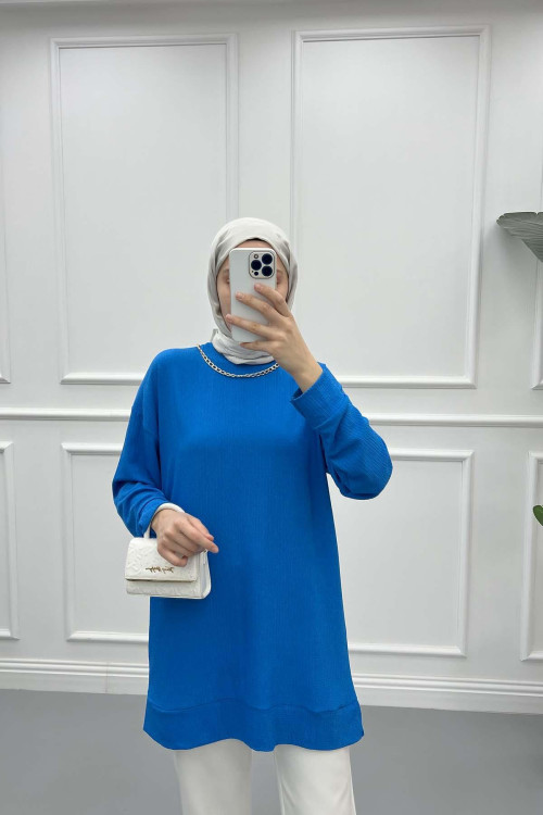Chain Blouse Blue